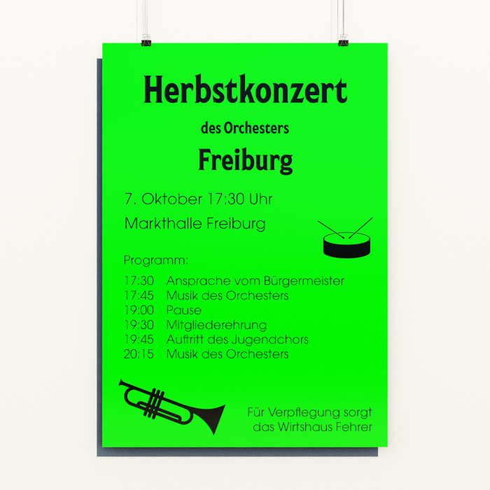 Neonplakat Grün
