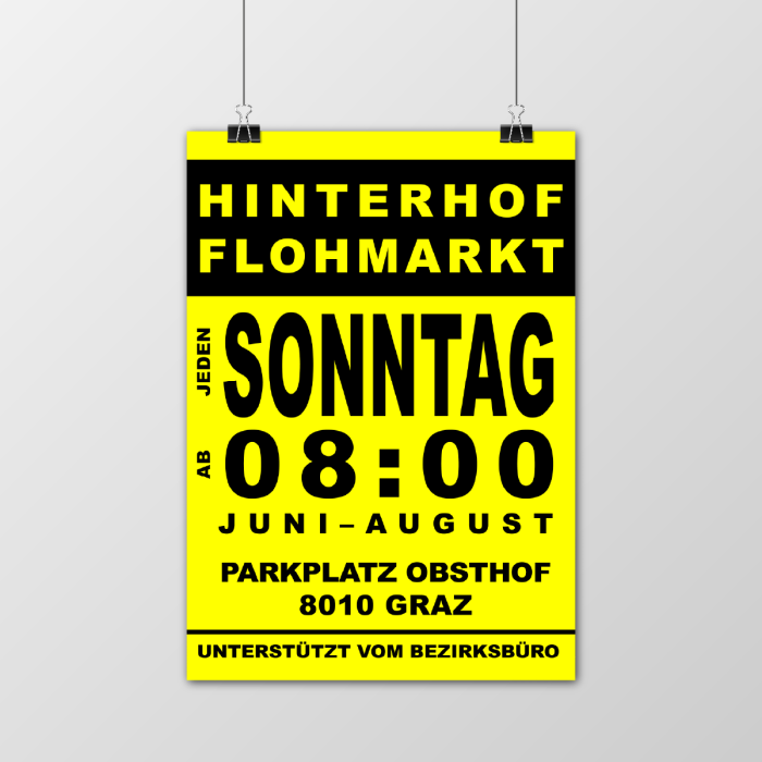 Neonplakat Gelb