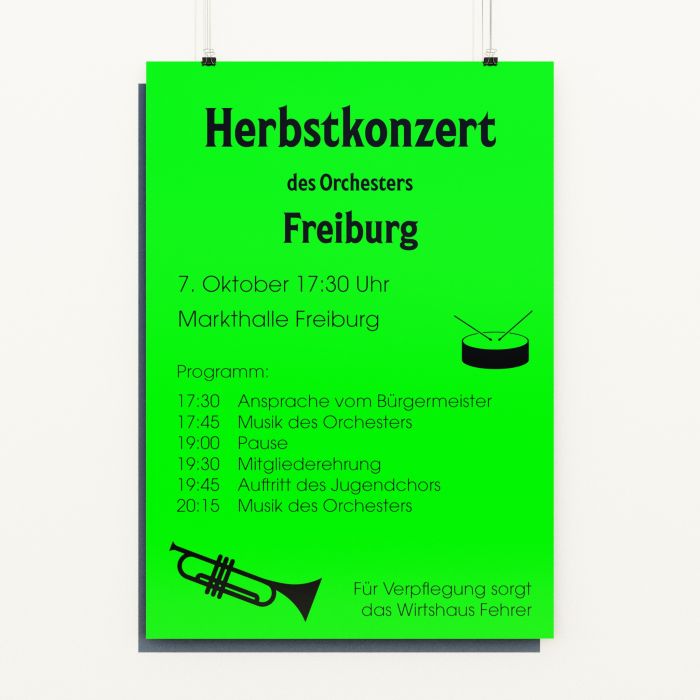 Neonplakat Grün